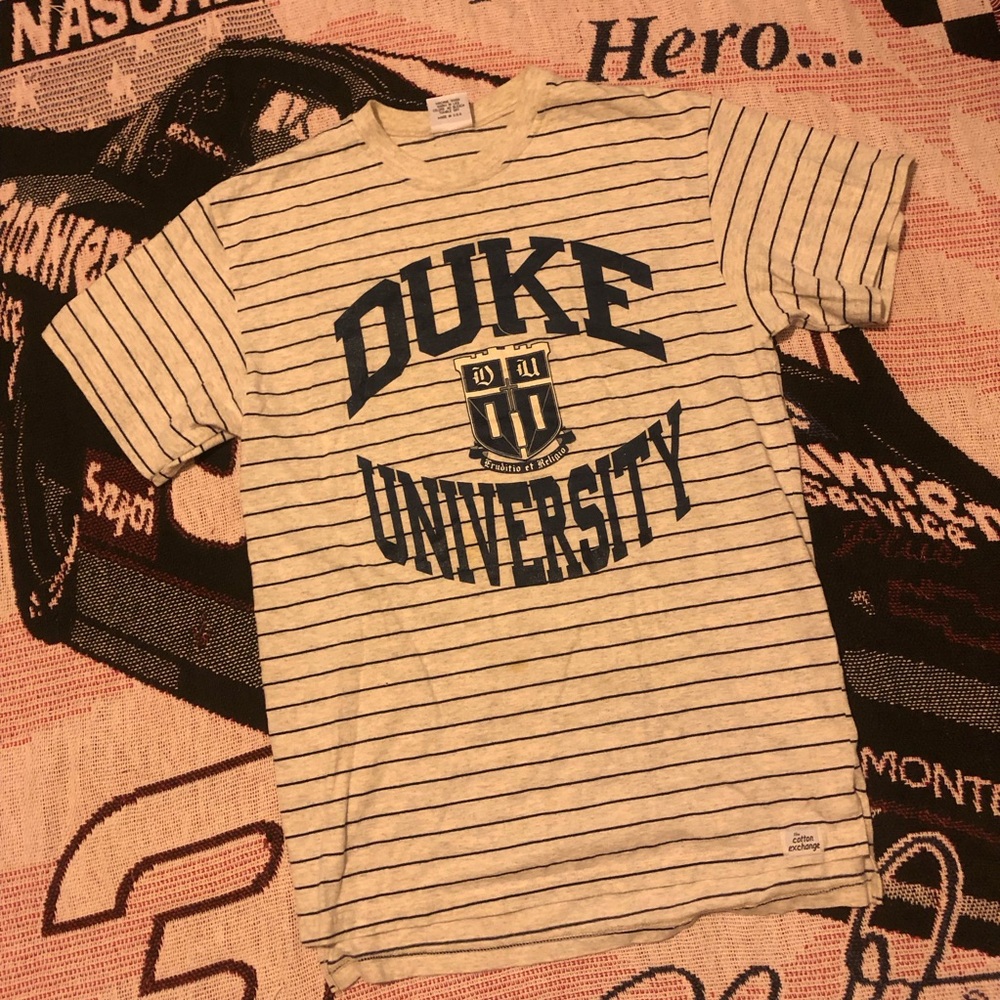 Vintage Duke University striped tee